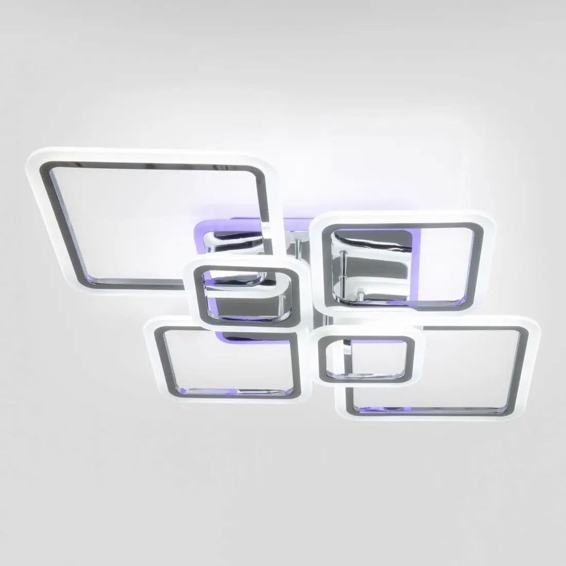 Led-люстра 25-30 м² з пультом на 6 ромбів 159 Вт (SL-5331/2+2+2 CR+RGB)