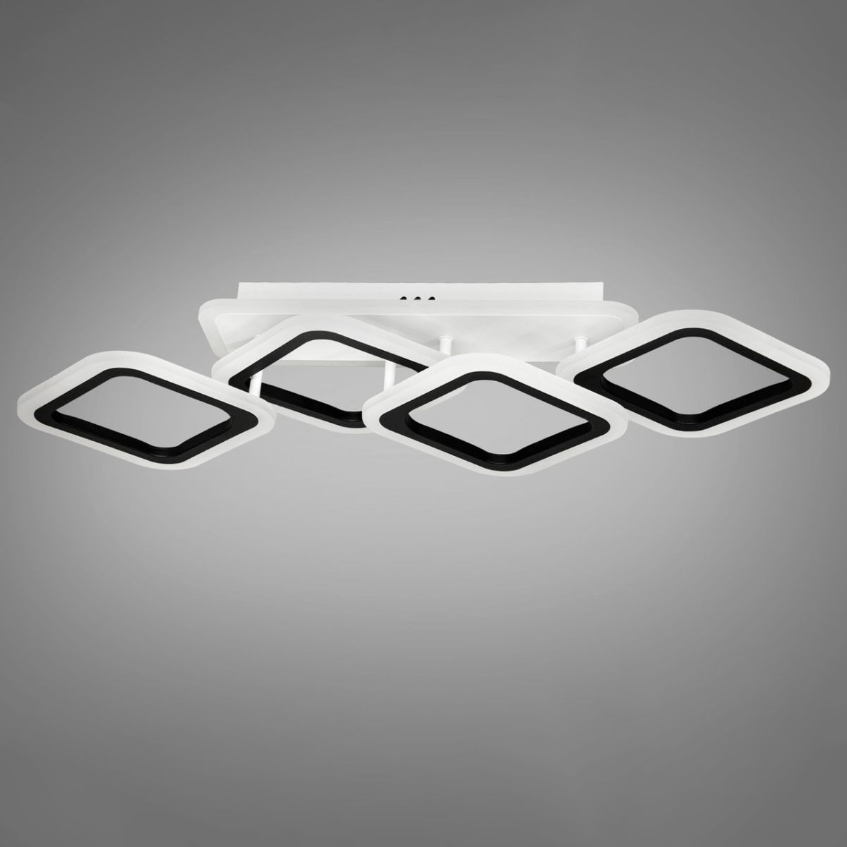 Стельова Led-люстра з пультом управління з квадратними плафонами, освітлення до 15 м²