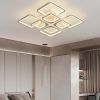 Біла світлодіодна Led люстра до 25 м² з пультом 135 Вт квадратної форми (A860/4+4WH)