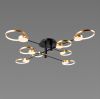 Чорна Led-люстра до 20 м² із золотими акцентами Sirius (1312/8)
