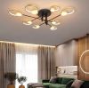 Чорна Led-люстра до 20 м² із золотими акцентами Sirius (1312/8)
