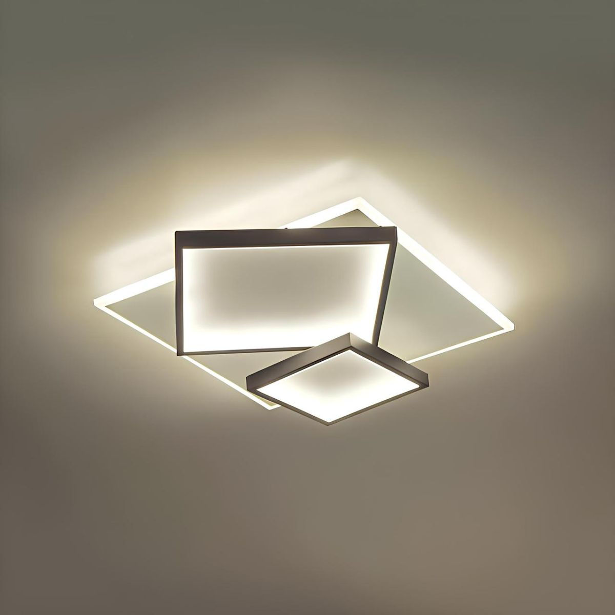 Квадратна Led-люстра у чорно-біла на 108 Вт, до 18 м² Sirius 77768/500*500 WT+BK