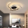Стильна стельова Led люстра до 20 м² з пультом 92 Вт (V LCD3001 BK)