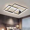 Квадратна Led-люстра з пультом у чорно-білому корпусі,освітлення до 18 м² V K33209-680 WT+BK