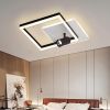 Квадратна Led-люстра з пультом у чорно-білому корпусі,освітлення до 15 м² V K33210-420 WT+BK