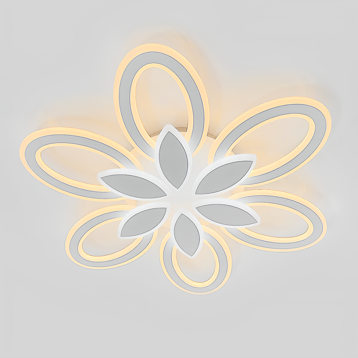 Стельова LED люстра 120W біла освітлення до 30 м² (AURORA DOUBLE)
