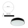 Led-люстра кругла до 15 м² у чорному корпусі на 75 Вт (ONIX R 10485)