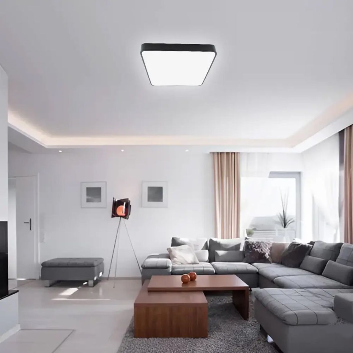 Led-люстра освітлення до 18 м² кругла у чорному корпусі на 90 Вт (ONIX S 10486)