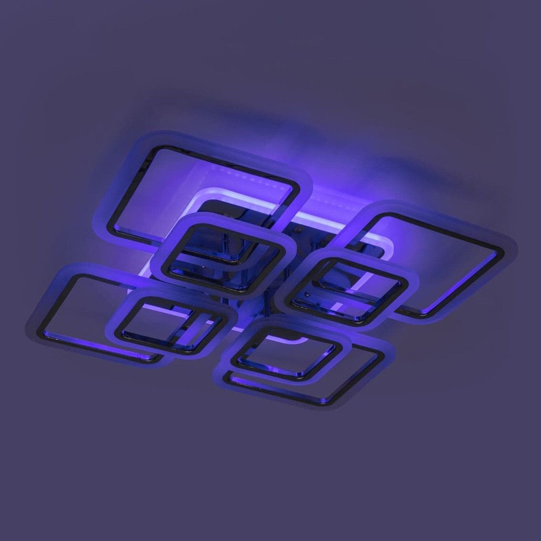 Світлодіодна LED люстра для вітальні до 25м² з пультом 145W (A8060/4+4HR LED 3color)