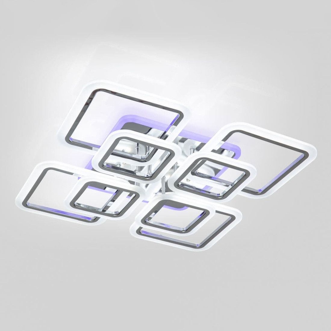 Світлодіодна LED люстра для вітальні до 25м² з пультом 145W (A8060/4+4HR LED 3color)