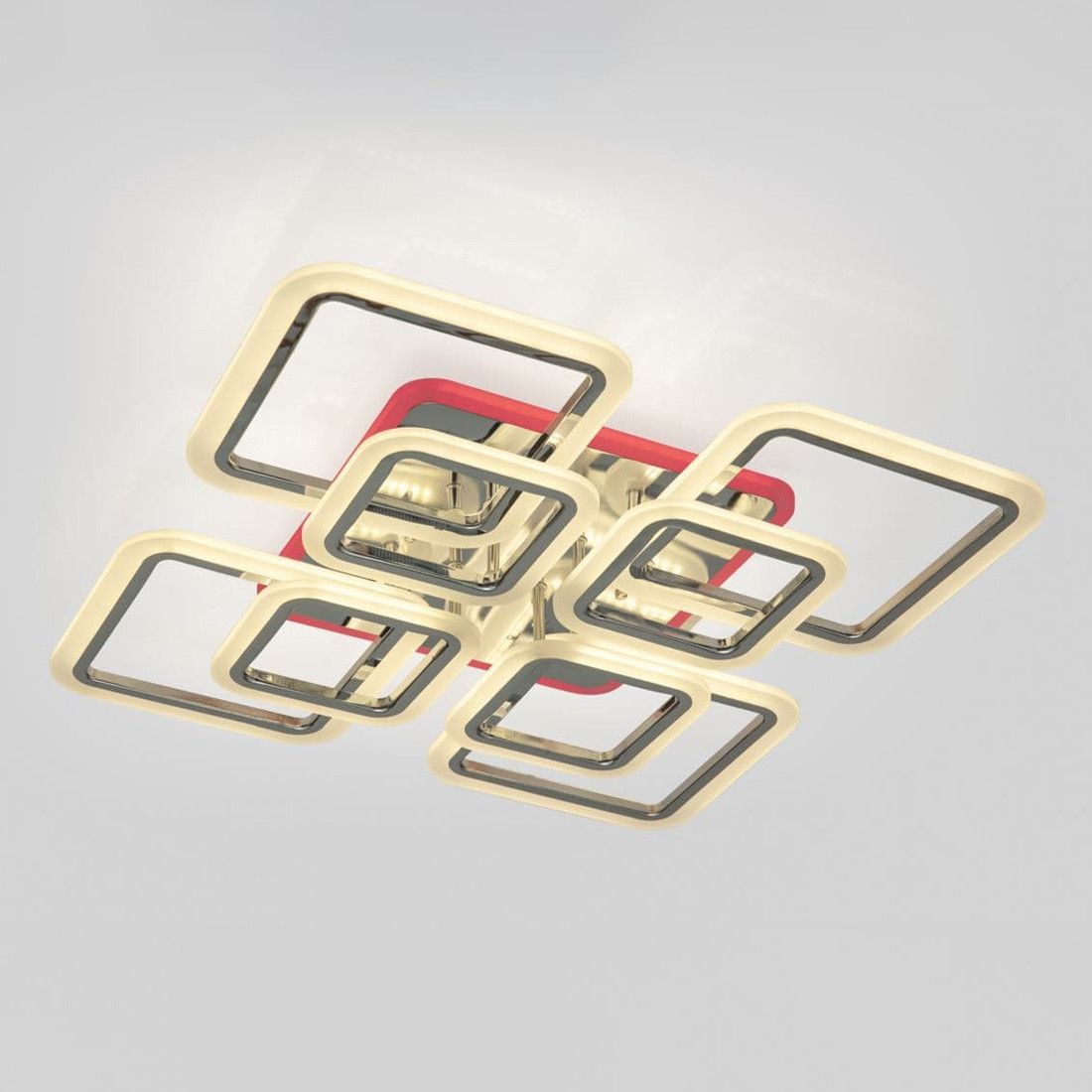 Світлодіодна LED люстра для вітальні до 25м² з пультом 145W (A8060/4+4HR LED 3color)