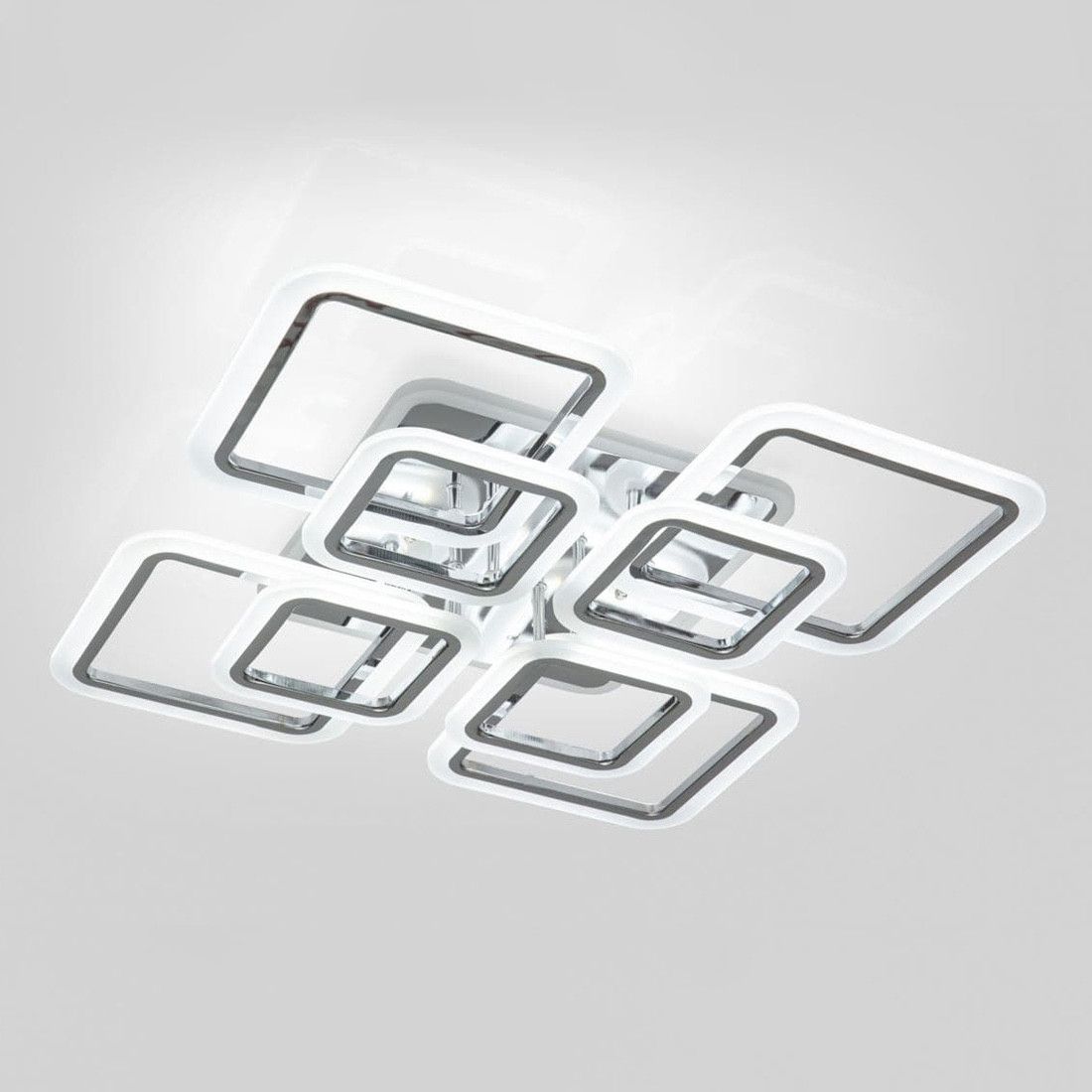 Світлодіодна LED люстра для вітальні до 25м² з пультом 145W (A8060/4+4HR LED 3color)