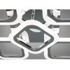 Квадратна Led-люстра на пульті, 60 Вт кольору хром до 15 м²