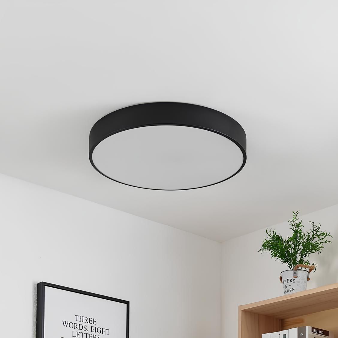 Led-люстра кругла до 15 м² у чорному корпусі на 75 Вт (ONIX R 10485)