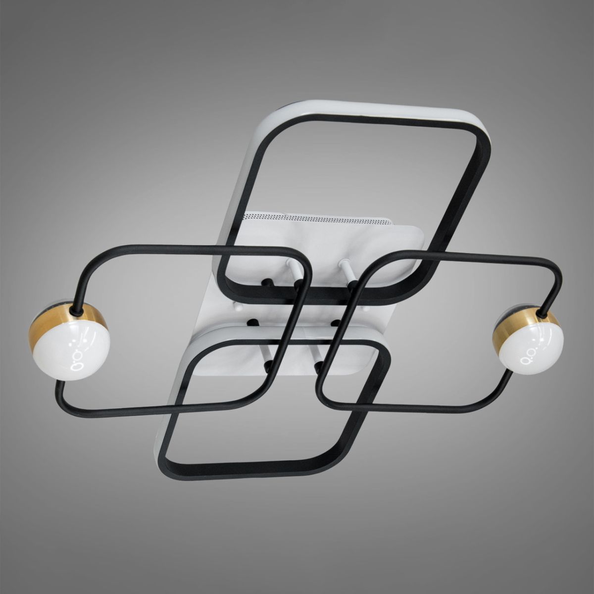 Led люстра до 18 м² світлодіодна з пультом (MX2990-2+2A WH+BK)