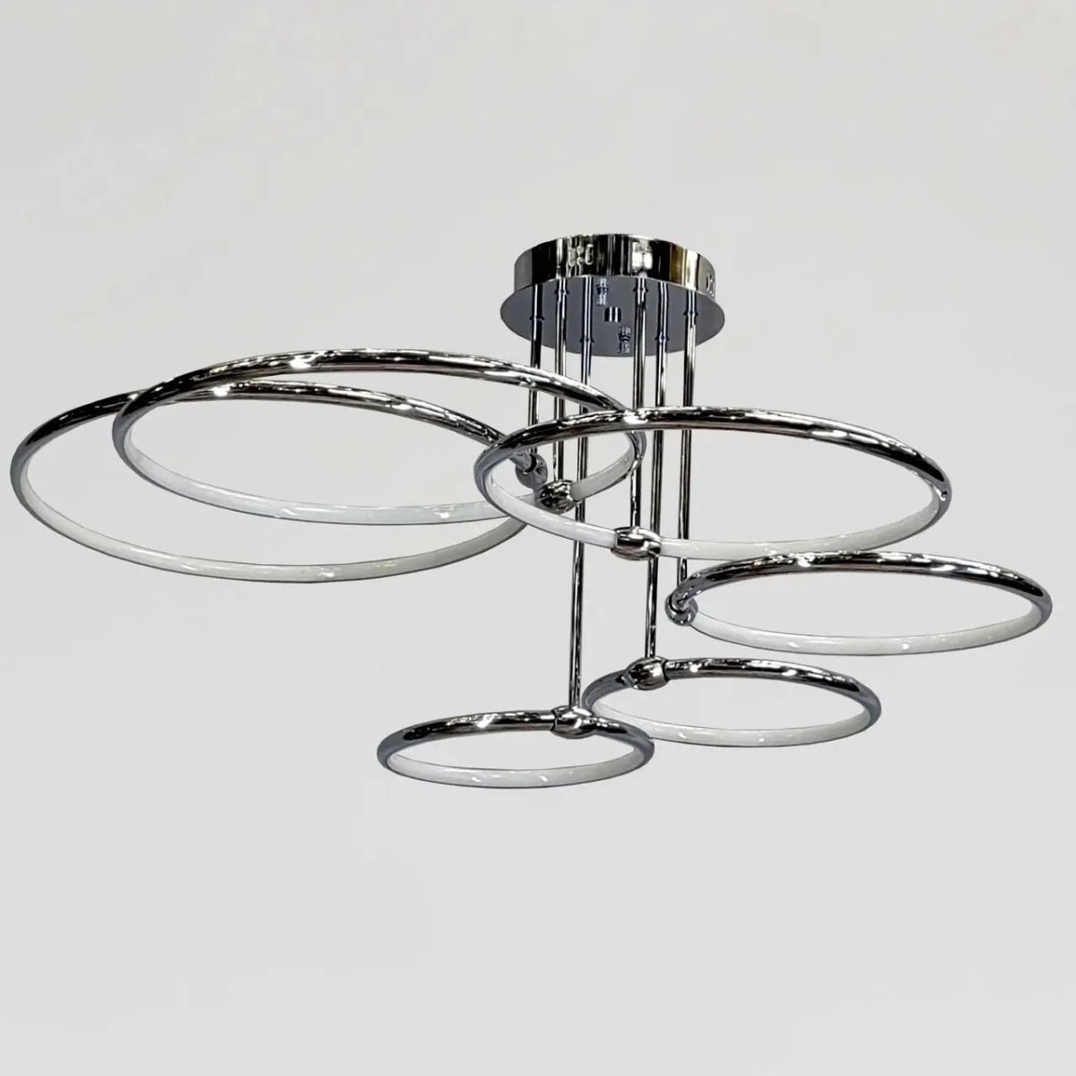 Елегантна LED люстра 6 кілець, три кольори освітлення (BO-5100/5CH)