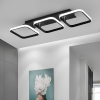 Прямокутна LED-люстра до 10м² в чорному корпусі для спальні або передпокою CUBES Rectangular Black