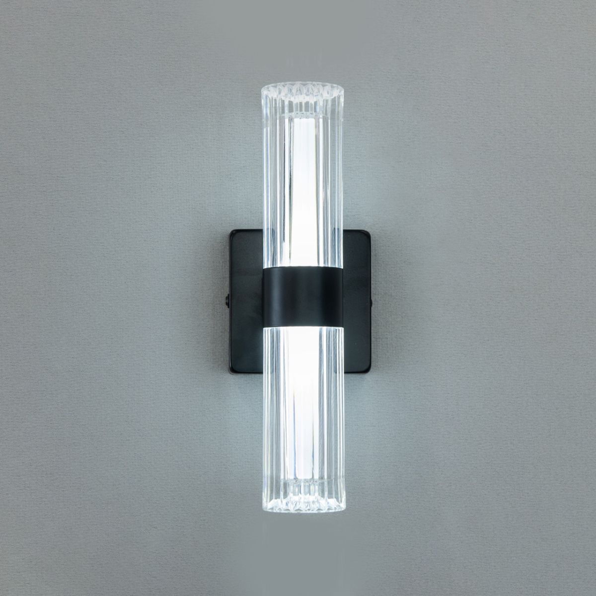 Елегантне світлодіодне Led-Бра циліндричної форми в чорному корпусі 9151-A BK
