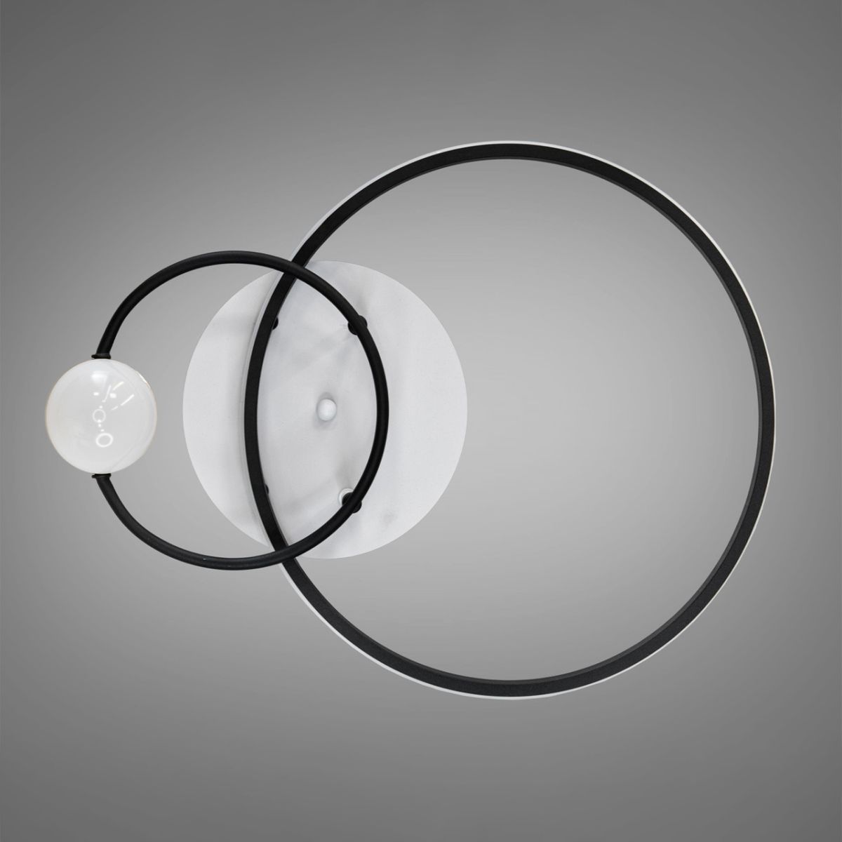 Світлодіодна чорно-біла Led люстра до 15 м² з пультом керування (MX2986-2A WH+BK)