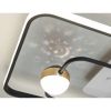 Квадратна Led люстра до 18 м² з пультом керування чорно-біла (MX2989-2B WH+BK)