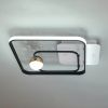 Квадратна Led люстра до 18 м² з пультом керування чорно-біла (MX2989-2B WH+BK)