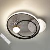 Кругла Led люстра освітлення до 15 м ² з пультом управління чорно-біла (MX2989-2A WH+BK)