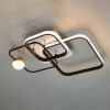 Квадратна чорно-біла Led-люстра до 18 м² з пультом керування (MX2988-3S WH+BK)