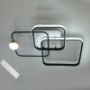 Квадратна чорно-біла Led-люстра з пультом керування на три квадрати, освітлення до 18 м²
