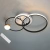 Кругла Led люстра до 18 м² з пультом керування на три кільця (MX2987-3S WH+BK)