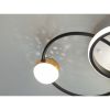 Кругла Led люстра до 18 м² з пультом керування на три кільця (MX2987-3S WH+BK)
