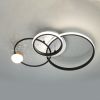 Кругла Led люстра до 18 м² з пультом керування на три кільця (MX2987-3S WH+BK)