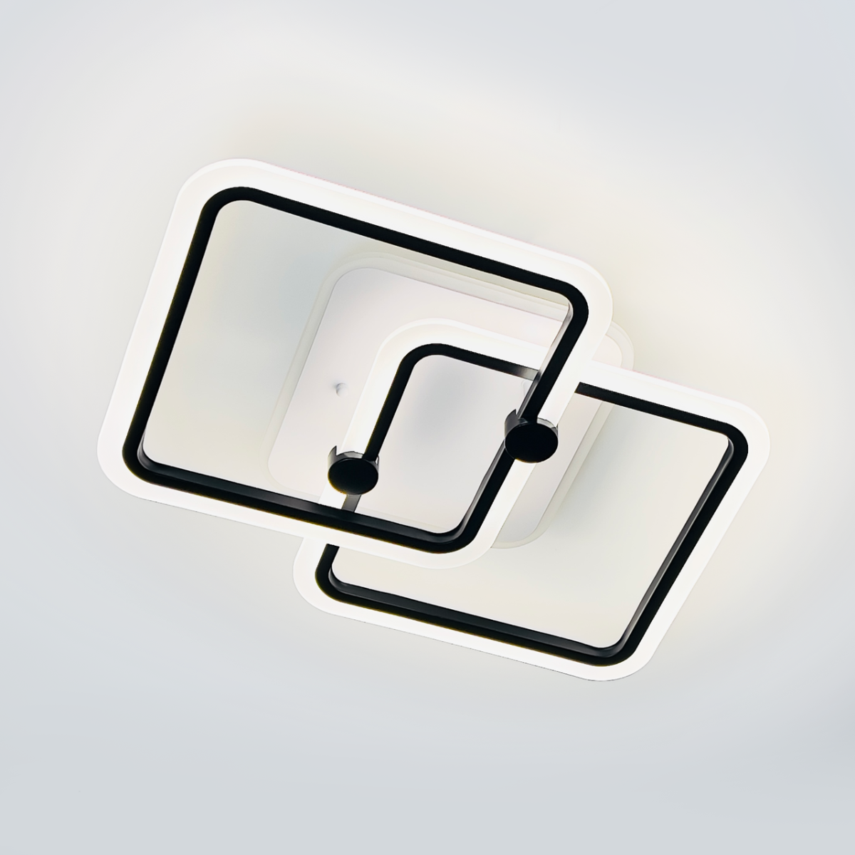 Світлодіодна Led-люстра до 15м² з пультом чорна 80 Wt  (1175/2 Bk)