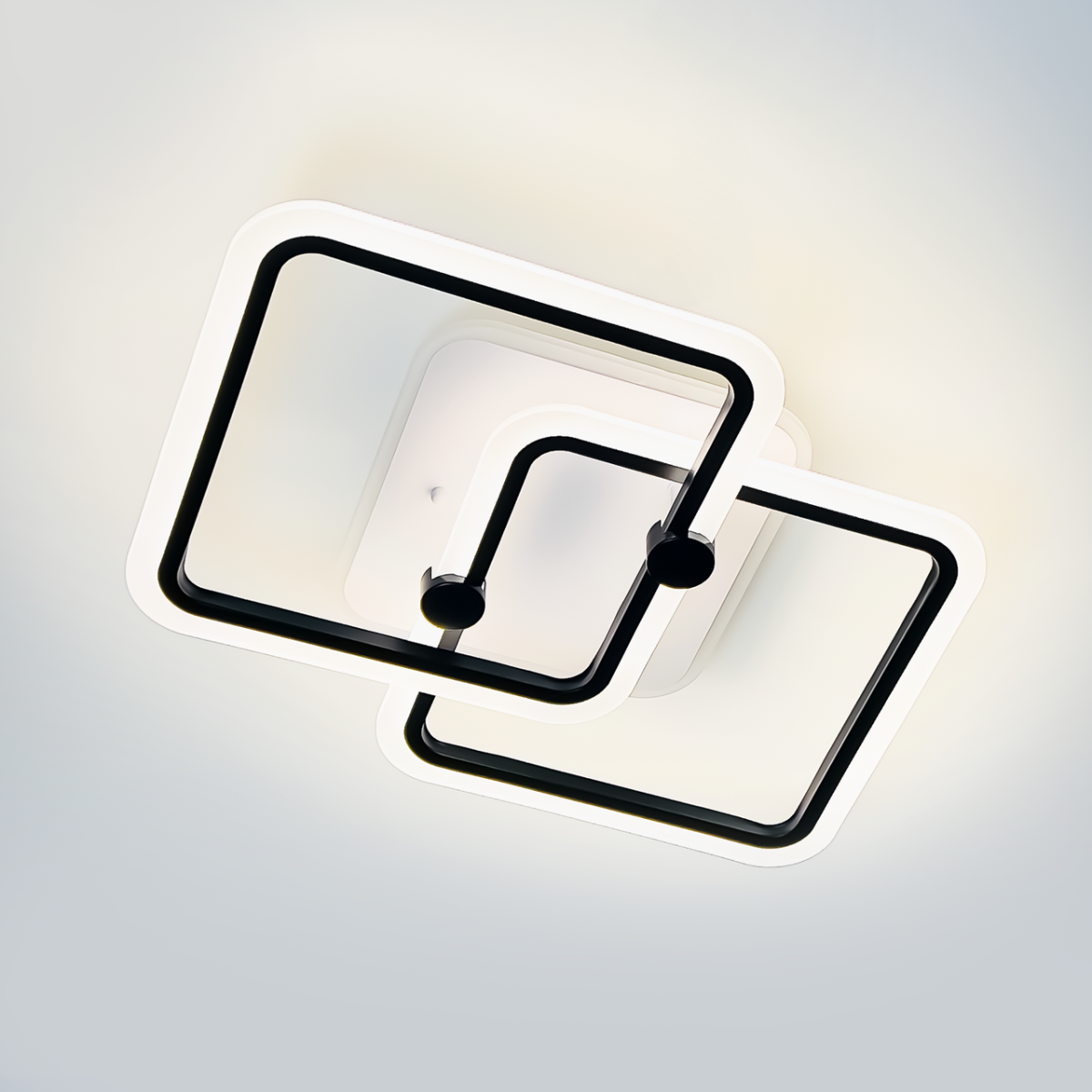Світлодіодна Led-люстра до 15м² з пультом чорна 80 Wt  (1175/2 Bk)