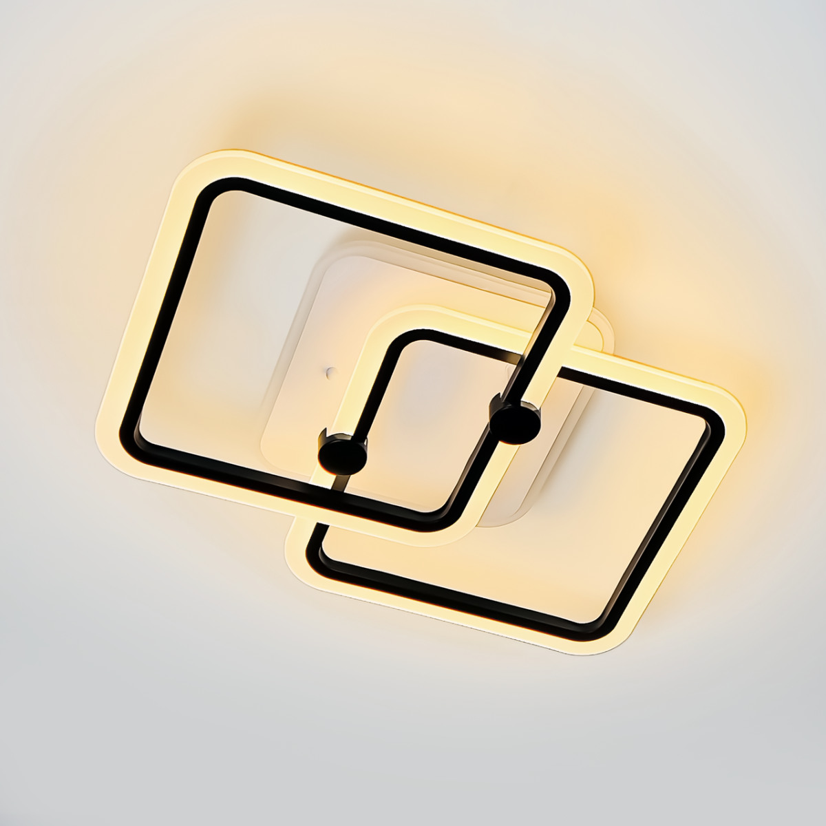 Світлодіодна Led-люстра до 15м² з пультом чорна 80 Wt  (1175/2 Bk)