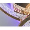 Золота світлодіодна Led-люстра з пультом, для приміщень до 13 м²
