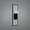 Прямокутне ультрасучасне світлодіодне Led-Бра у чорному кольорі Q5BK+WH