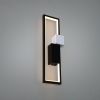 Прямокутне ультрасучасне світлодіодне Led-Бра у чорному кольорі Q5BK+WH