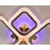 Золота Led-люстра з пультом на 4 квадрати, 80 Вт до 18 м² A8060/2+2G LED 3color dimmer