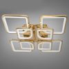 Золота Led-люстра з пультом на 8 квадратів, 135 Вт до 20 м² (8060/4+4G)