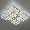 Золота Led-люстра з пультом на 8 квадратів, 135 Вт до 20 м² (8060/4+4G)