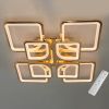 Золота Led-люстра з пультом на 8 квадратів, 135 Вт до 20 м² (8060/4+4G)
