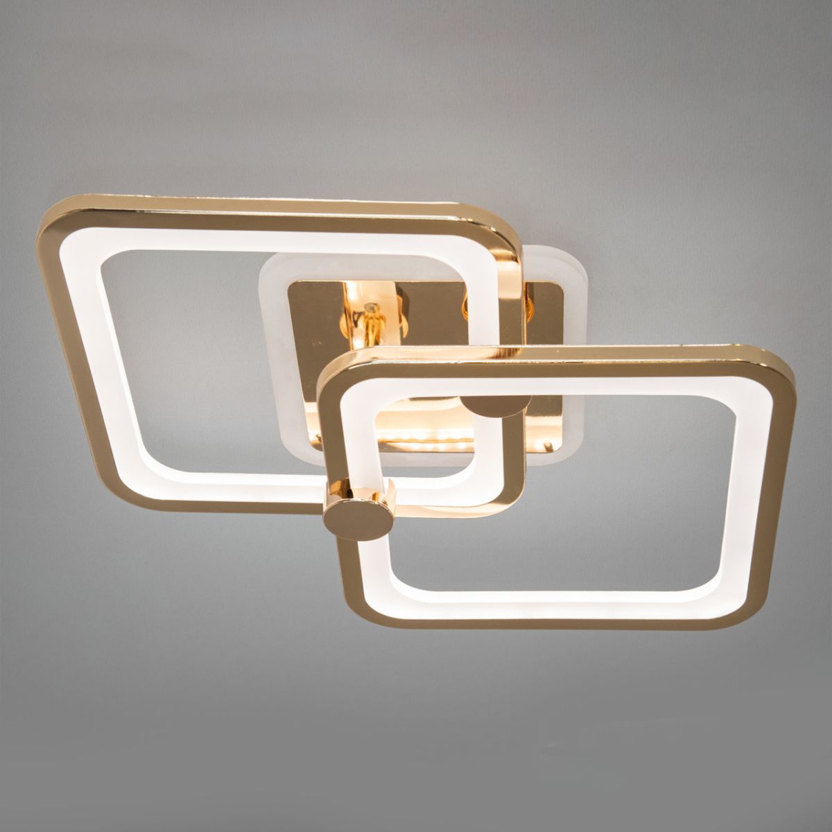 Золота Led-люстра з пультом  до 10 м² (8208/2G LED 3color dimmer)
