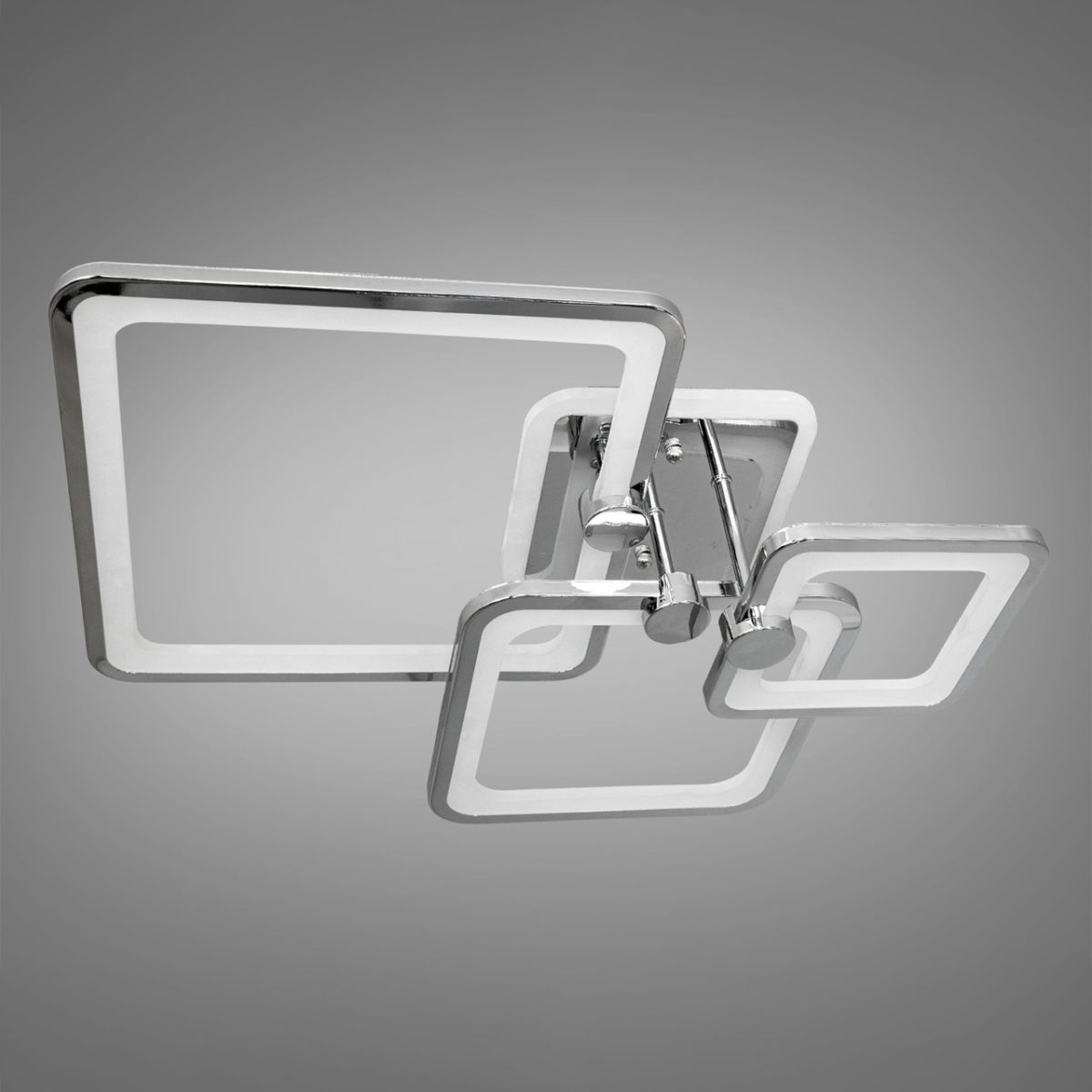 Хромована Led-люстра з пультом на 3 квадрати, 70 Вт до 15 м² (8208/3HR LED 3color dimmer)