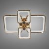 Світлодіодна Led-люстра з пультом на 4 квадрати, на 76W освітлення до 15 м² (8208/4G LED 3color dimmer)