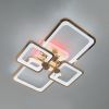 Світлодіодна Led-люстра з пультом на 4 квадрати, на 76W освітлення до 15 м² (8208/4G LED 3color dimmer)