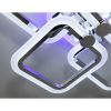 Led-люстра з пультом на 6 квадратів в хромованому кольорі, до 10 м² (A8208/4HR LED 3color dimmer)