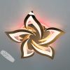 Кругла світлодіодна Led-люстра з пультом на 5 пелюстків на 75W, освітлення до 15 м²