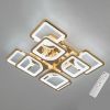 Квадратна золота Led-люстра з пультом на 8 квадратів, 115 Вт до 20 м² (HS8060/4+4G)
