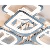 Квадратна хромована Led-люстра з пультом на 8 квадратів, 115 Вт до 20 м² (HS8060/4+4HR)