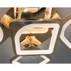 Квадратна золота Led-люстра з пультом на 5 квадратів, 72 Вт до 15 м² (S8060/4+1G)